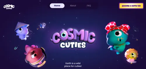 Cosmic Cuties website screenshot 1