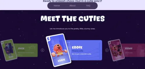 Cosmic Cuties website screenshot 2